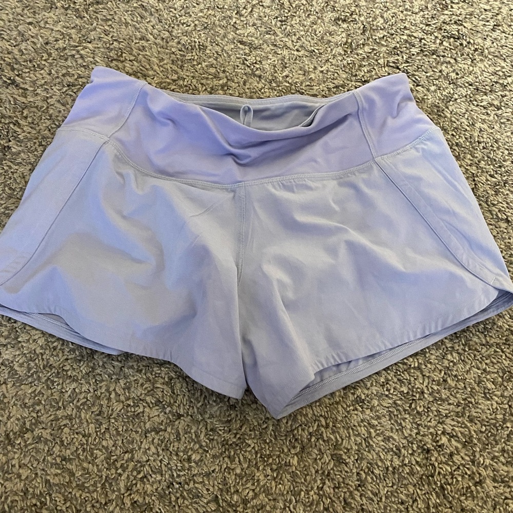 Light purple lulu shorts. Size 4